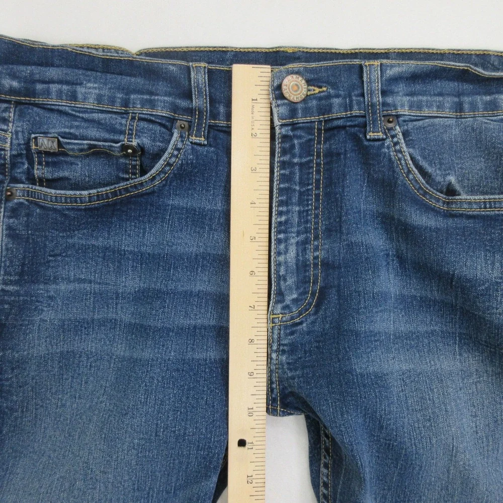 Armani Exchange Men's Jeans Size 32 Short Blue Denim Straight Leg Made in USA